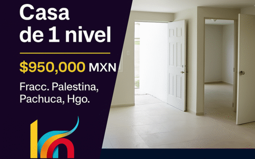 Casa de 1 nivel en Fracc. Palestina, Pachuca