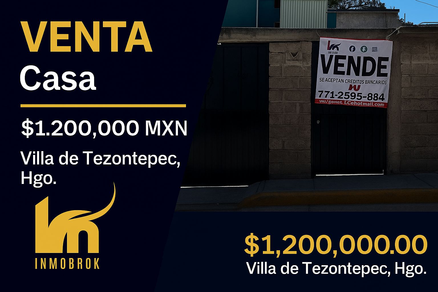 Casa en venta en Villas de Tezontepec, Hidalgo – $1,200,000 MXN