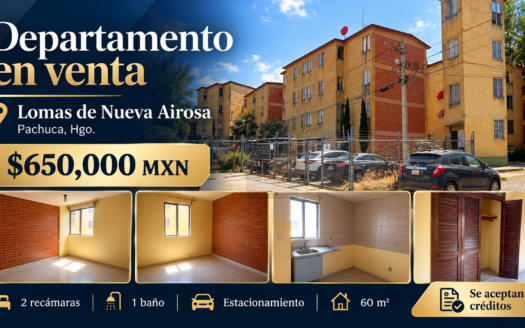 Departamento en venta en Lomas de Nueva Airosa, Pachuca
